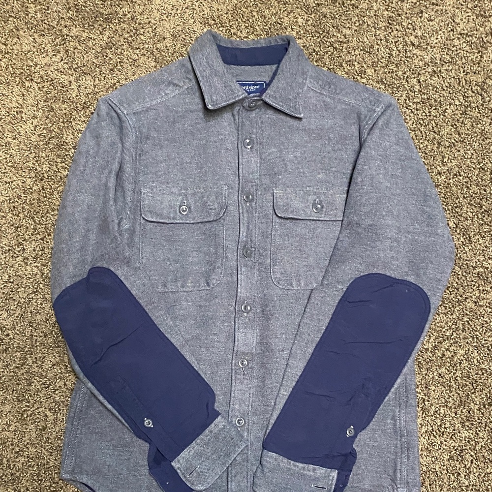 Vineyard Vines Navy and Gray Shirt